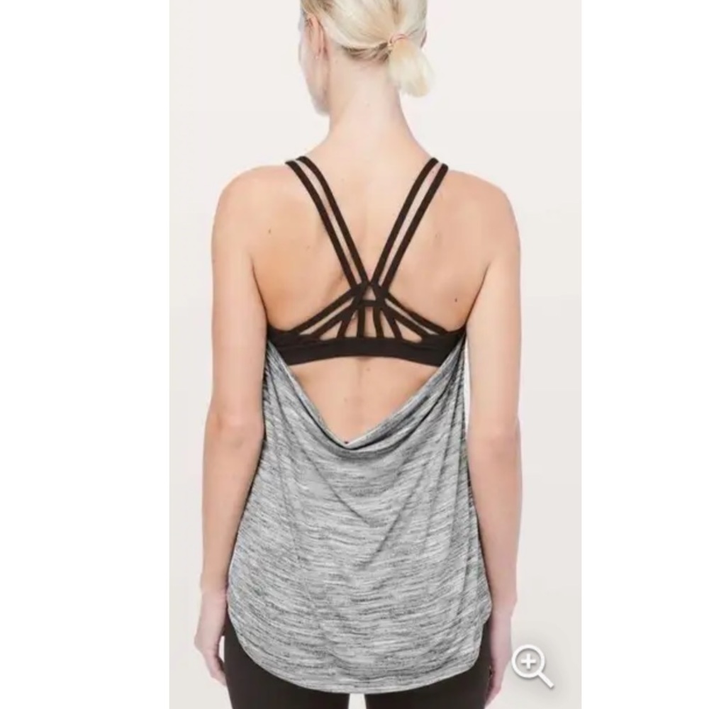 Lululemon Movement 2-in-1 Tank Space Dye Camo Gray size 6